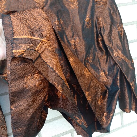 Vintage 60s Bolero Dress Jacket Brown Orange 36"B Rockabilly Mid-Century - Picture 13 of 15